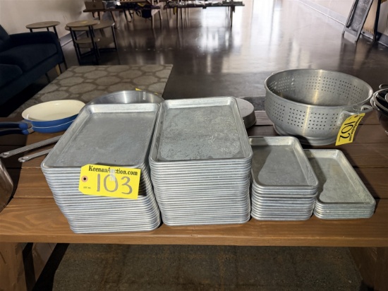 75-Pc Aluminum Serving Trays: 55-Half, 20-Quarter