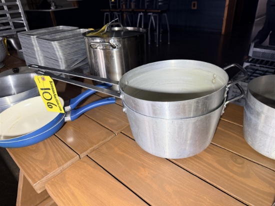 BID PRICE X 2 - (2) CHOICE ALUMINUM 10QT COOK POTS