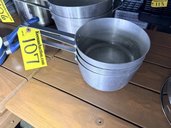 Bid Price X 3 - (3) Choice Aluminum 4qt Cook Pots
