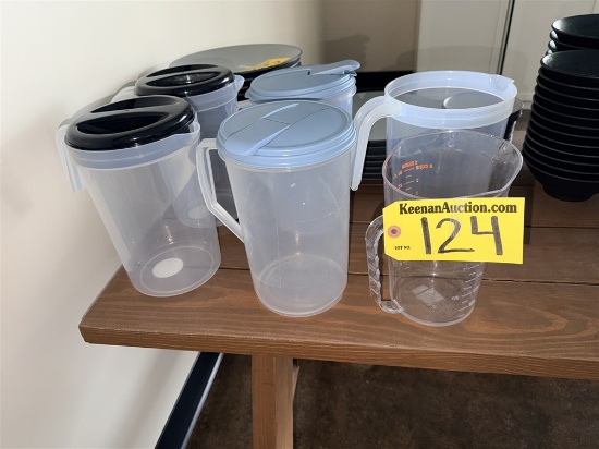 6-Assorted Plastic Pitchers