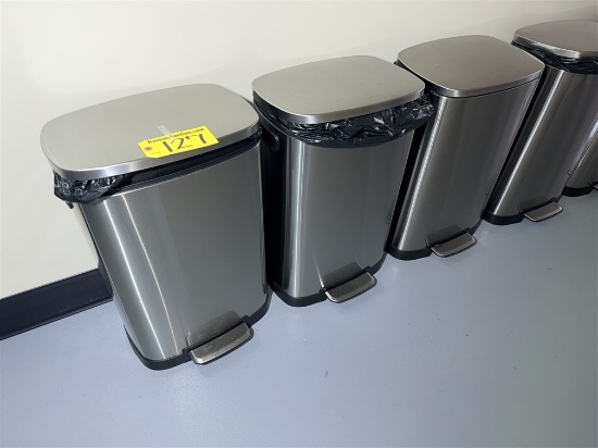 Bid Price X 3 - (3) Stainless Steel Trash Cans