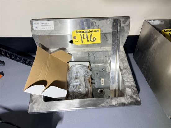 MIXRITE 18" STAINLESS STEEL HAND SINK, MODEL MRS-HS-18