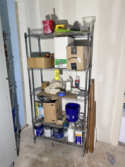 WIRE STORAGE RACK & CONTENTS: