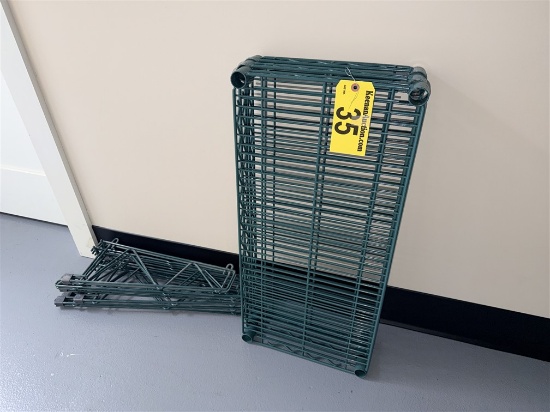 BID PRICE X 3 - (3) SERV-WARE WALL MOUNT WIRE STORAGE SHELVES, 30"X14"