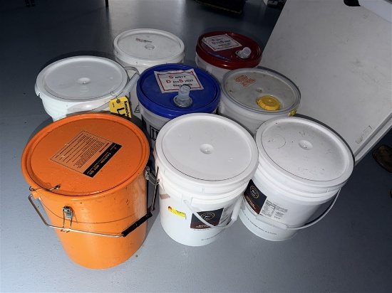 Lot: (7) 5-Gal. Buckets Of Cleaning Supplies