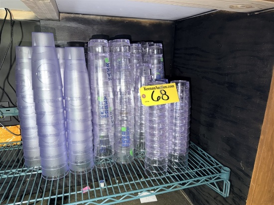 LOT OF ASSORTED PLASTIC DRINKWARE:
