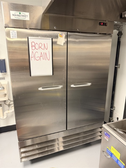 MAIN STREET EQUIPMENT 2-DOOR STAINLESS STEEL FREEZER