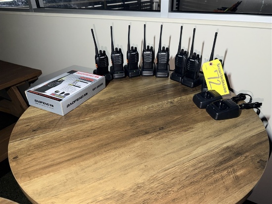 8PC BAOFENG 2-WAY RADIOS W/ 2-SPARE CHARGING BASES