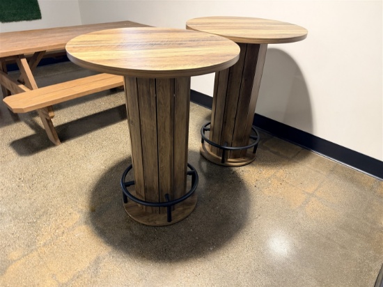 BID PRICE X 2 - (2) 30" ROUND COCKTAIL TABLES