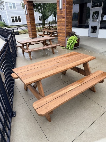 BID PRICE X 4 - (4) 6' PICNIC TABLES