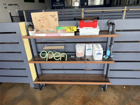 LOT: OPEN SIGN, FIRST AID KITS, PET TREATS