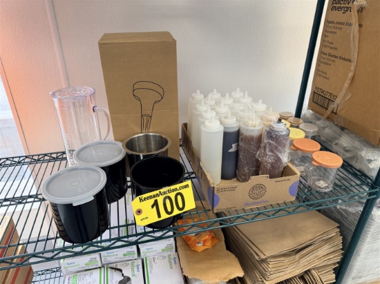 Lot Of Assorted Plasticware & Glass Washer: