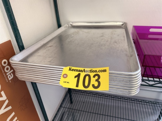 BID PRICE X 10 - (10) FULL SIZE ALUMINUM SHEET PANS