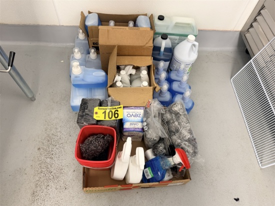 LOT OF ASSORTED CLEANING SUPPLIES: