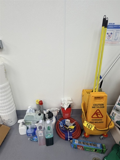 LOT OF ASSORTED CLEANING SUPPLIES & CHEMICALS