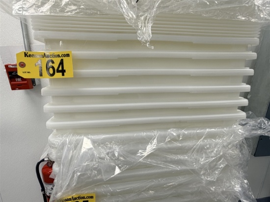 BID PRICE X 10 - (10) 26" X 18" PLASTIC PRODUCT BINS W/ LIDS