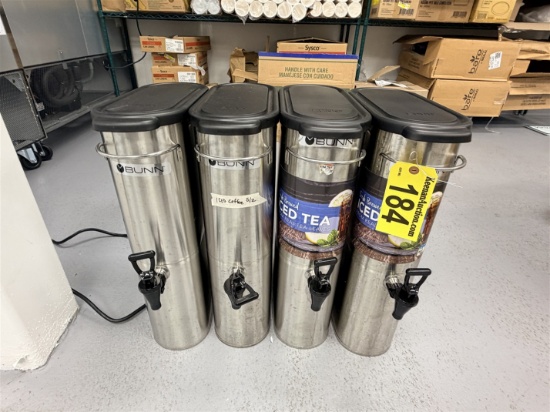 BID PRICE X 4 - (4) BUNN S/S NARROW BEVERAGE DISPENSERS