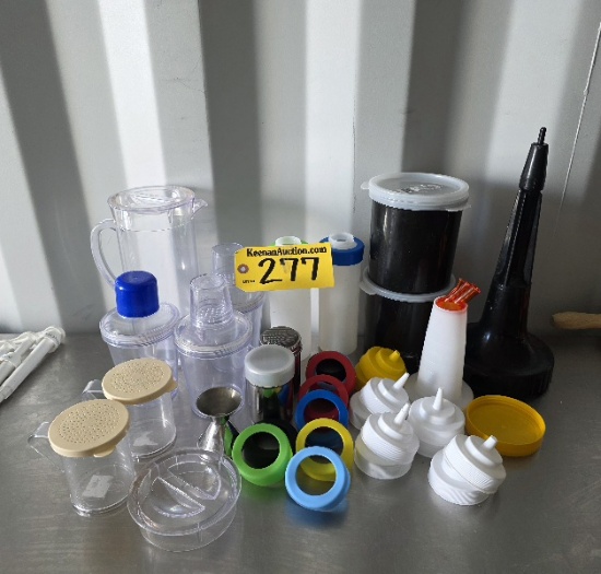 Lot Of Assorted Plasticware & Glass Washer: