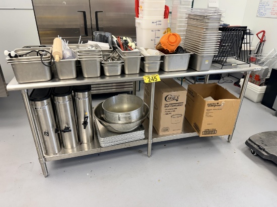 NBR EQUIPMENT 7' X 30" S/S TABLE
