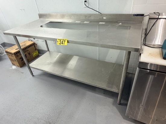 WASSERSTROM 6' X 30" S/S GRANOLA TABLE