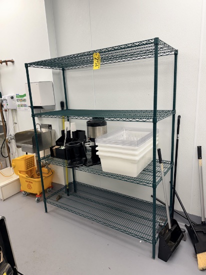 Focus 4-Shelf Green Epoxy Wire Kitchen Rack
