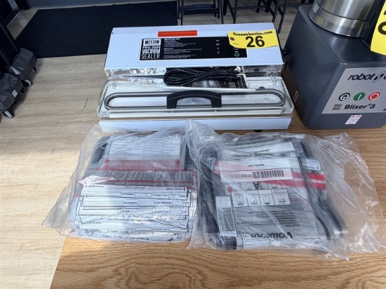 WESTON PRO-2600 VACUUM SEALER, MODEL 65-1301-W