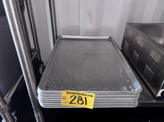 BID PRICE X 10 - (10) FULL SIZE ALUMINUM SHEET PANS