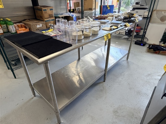 NBR EQUIPMENT 7' X 30" S/S TABLE