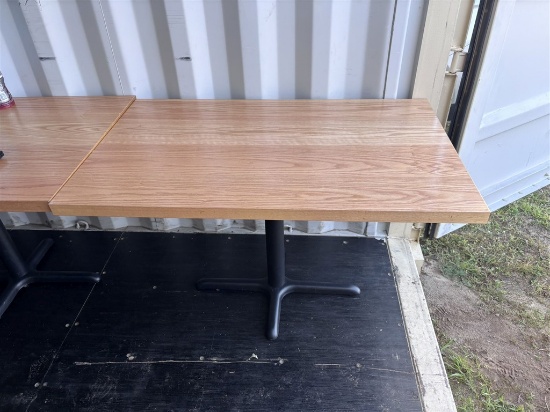 BID PRICE X 2 - (2) 4' X 30" PEDESTAL DINING TABLES