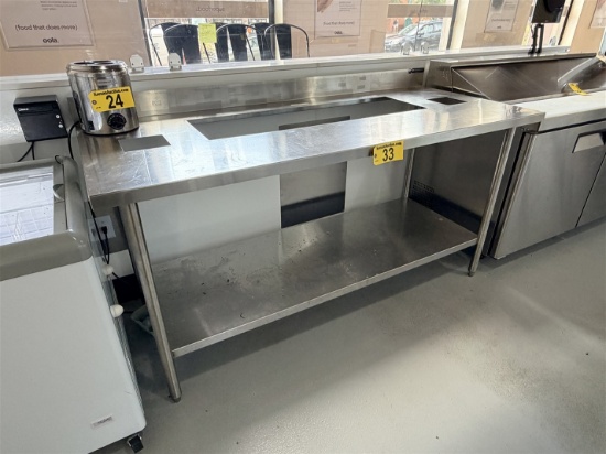 WASSERSTROM 6' X 30" S/S GRANOLA TABLE