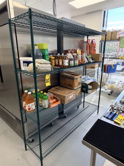 Focus 4-Shelf Green Epoxy Wire Kitchen Rack