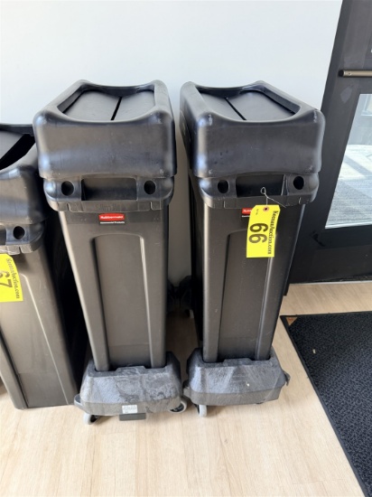 BID PRICE X 2 - (2) RUBBERMAID COMMERCIAL SLIM CAN WASTE BINS