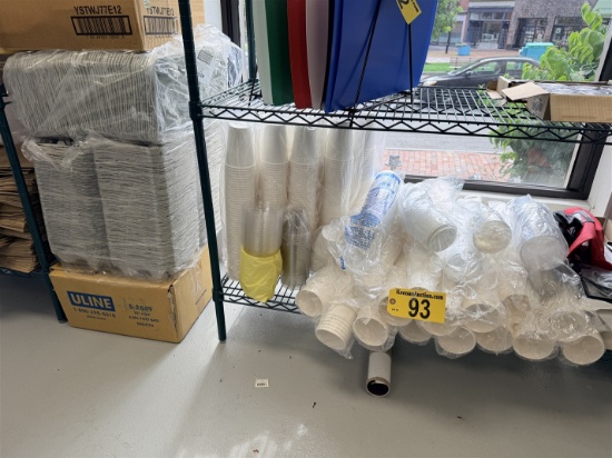 LOT OF ASSORTED TAKE-OUT CONTAINERS, DISPOSABLE SERVEWARE