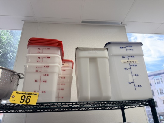 BID PRICE X 8 - (8) ASSORTED INGREDIENT BINS