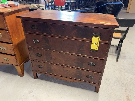 4-DRAWER CHEST OF DRAWERS, 38" X 16.75" X 35.25"H