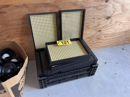 BID PRICE X 24 - (24) WICKER LINED SERVING TRAYS