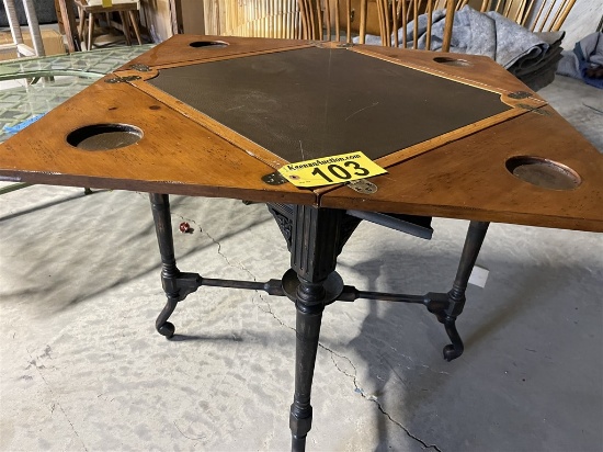 Flip-Top Card Table, 29.5"H
