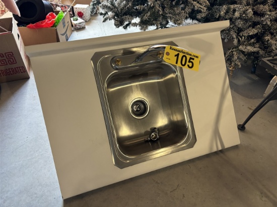 S/S HAND SINK W/ 24" X 36" COUNTER TOP