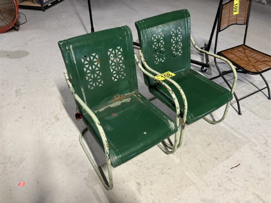 BID PRICE X 2 - (2) METAL PATIO CHAIRS