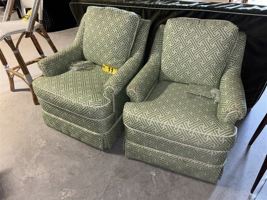 BID PRICE X 2 - (2) CR LAINE SUNBRELLA SIDE ARM CHAIRS