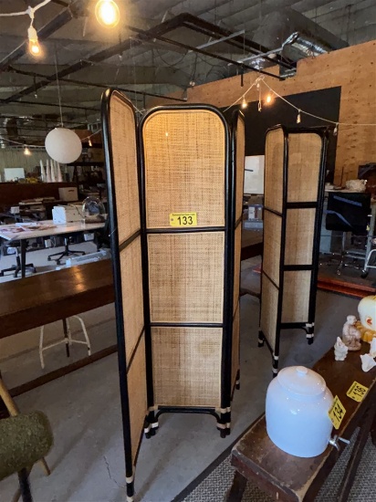 BID PRICE X 2 - (2) PRIVACY SCREENS, 3-PANEL, 51" X 71"H