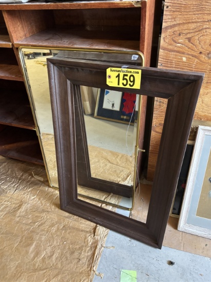 LOT: 24" X 34" PICTURE FRAME & 36" X 24" MIRROR