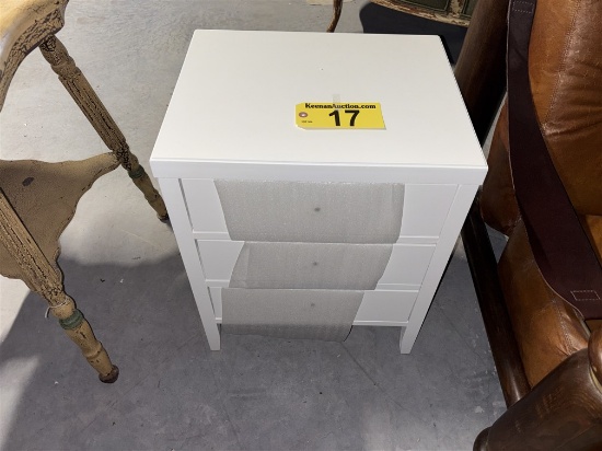 3-DRAWER END TABLE, 18.5"W X 15"D X 23"H