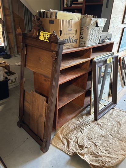 LOT: 23.5" X 52" MIRROR FRAME & CABINET, 4' X 16" X 41"H