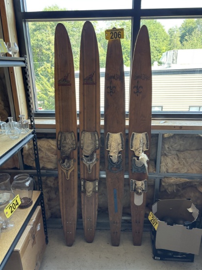 BID PRICE X 2 - (2) SETS OF VINTAGE WATER SKIS: