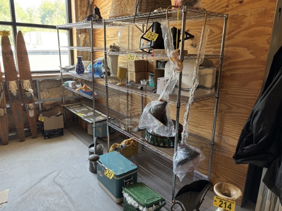 BID PRICE X 2 - (2) METRO S/S WIRE STORAGE RACKS, 5 & 6-SHELF