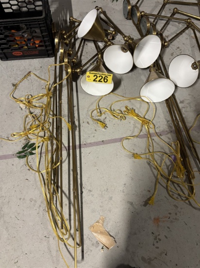BID PRICE X 5 - (5) BRASS WALL LIGHTS