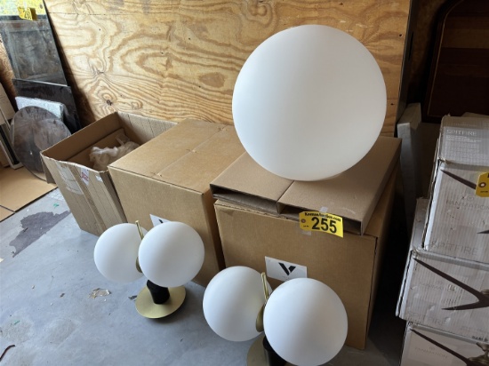 BID PRICE X 3 - (3) ASSORTED GLOBE LIGHTS