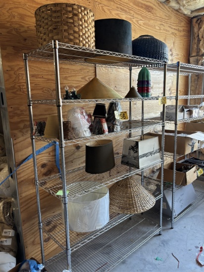 LOT OF ASSORTED SMALL & LARGE LAMP SHADES
