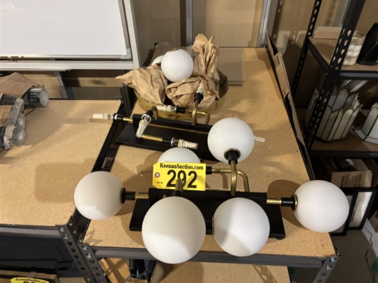 BID PRICE X 3 - (3) ASSORTED GLOBE BALL LIGHT FIXTURES